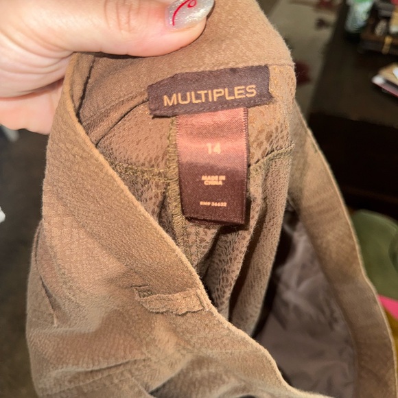 Multiples Tan Chinos Pants with Snakeskin print - Picture 4 of 7